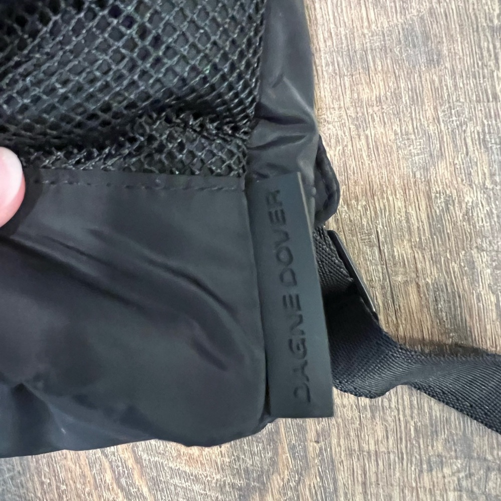 Dagne Dover Black Drawstring Backpack with Mesh P… - image 2